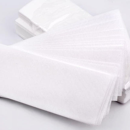 100Pcs Pre-Cut Strips Pack Non Woven Disposable 70gsm Wax Waxing Papers Cut New - Aimall