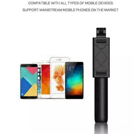 Wireless Bluetooth Selfie Stick Tripod Extendable Foldable Tripod Rod Selfie Rod - Aimall
