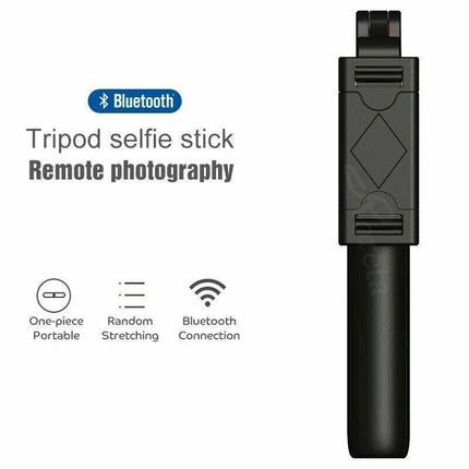 Wireless Bluetooth Selfie Stick Tripod Extendable Foldable Tripod Rod Selfie Rod - Aimall