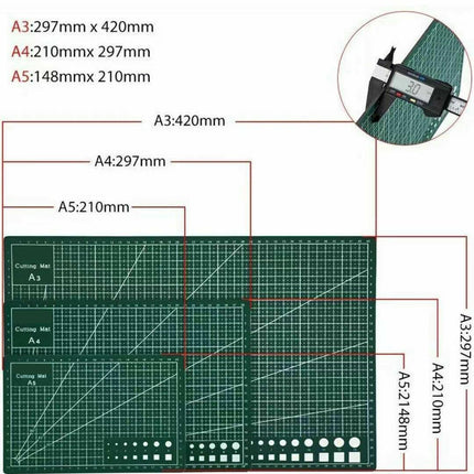Junesix A1 A2 A3 A4 A5 PVC Cutting Mat Durable DIY Self Healing Engraving Pad AU - Aimall