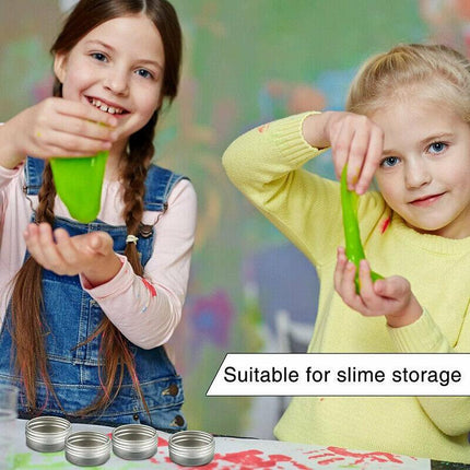 50-200PCS Durable Silver Aluminum Cosmetic Pot Lip Balm Jar Containers Empty Tin - Aimall