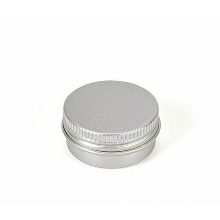 50-200PCS Durable Silver Aluminum Cosmetic Pot Lip Balm Jar Containers Empty Tin - Aimall