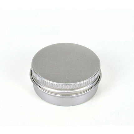 50-200PCS Durable Silver Aluminum Cosmetic Pot Lip Balm Jar Containers Empty Tin - Aimall