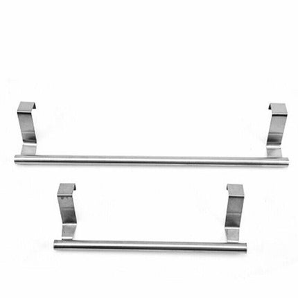 Over Door Tea Towel Holder Rack Kitchen Bathroom Rail Cupboard Hanger Bar Hook A - Aimall