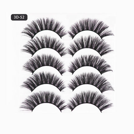 5 Pairs 3D Thick Mink Fake False Eyelashes Natural Long Wispy Makeup Lashes AU - Aimall