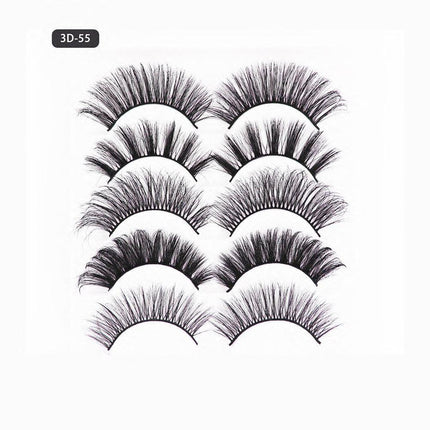 5 Pairs 3D Thick Mink Fake False Eyelashes Natural Long Wispy Makeup Lashes AU - Aimall