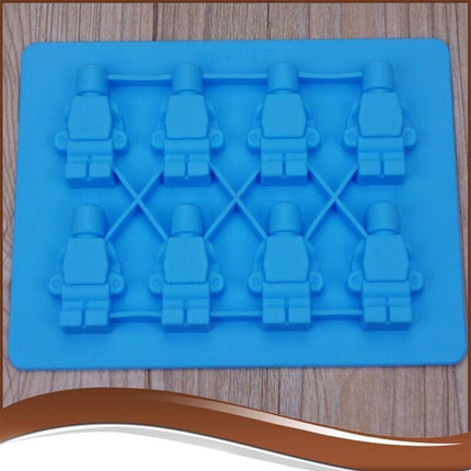 Brick Figure Man Silicone Mold Mould Chocolate Block Cake Ice Cube Tray AU NEW - Aimall