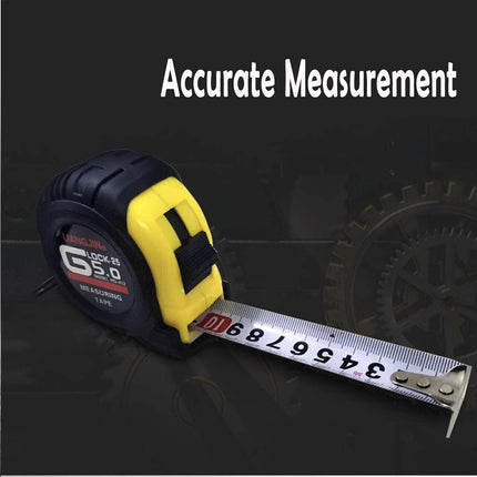 3/5/10m Measuring Tape Measure Steel Ruler Rule Lock Rubber Grip Metric & Inch - Aimall