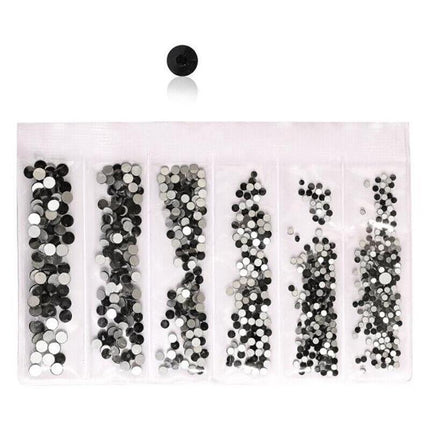 1440Pcs Glitter Rhinestones Crystal Clear Flat Bottom Glass Nail Art Nail Drill - Aimall