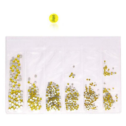 1440Pcs Glitter Rhinestones Crystal Clear Flat Bottom Glass Nail Art Nail Drill - Aimall