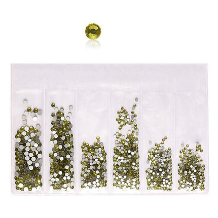 1440Pcs Glitter Rhinestones Crystal Clear Flat Bottom Glass Nail Art Nail Drill - Aimall