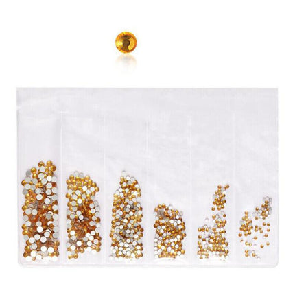 1440Pcs Glitter Rhinestones Crystal Clear Flat Bottom Glass Nail Art Nail Drill - Aimall