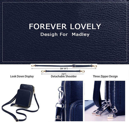 Women Crossbody phone Purse Touch Screen Bag RFID Blocking Wallet Shoulder Strap - Aimall