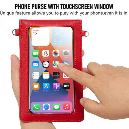 Women Crossbody phone Purse Touch Screen Bag RFID Blocking Wallet Shoulder Strap - Aimall