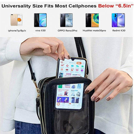 Women Crossbody phone Purse Touch Screen Bag RFID Blocking Wallet Shoulder Strap - Aimall