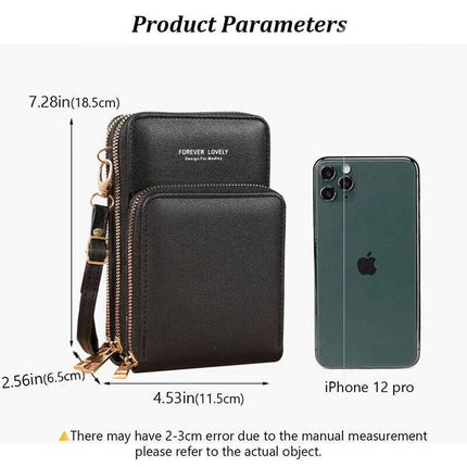 Women Crossbody phone Purse Touch Screen Bag RFID Blocking Wallet Shoulder Strap - Aimall