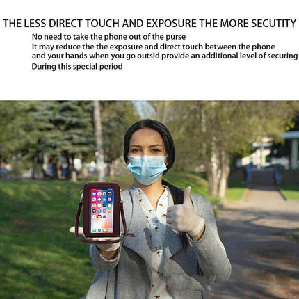 Women Crossbody phone Purse Touch Screen Bag RFID Blocking Wallet Shoulder Strap - Aimall