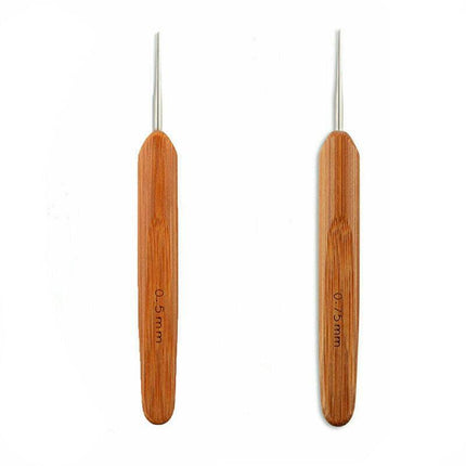 Bamboo Crochet Dreadlock Hook Needle Dread Tool Braiding Hair Maintenance Craft - Aimall