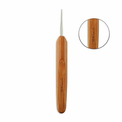 Bamboo Crochet Dreadlock Hook Needle Dread Tool Braiding Hair Maintenance Craft - Aimall