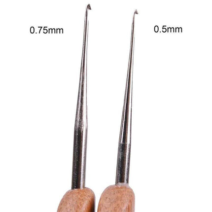 Bamboo Crochet Dreadlock Hook Needle Dread Tool Braiding Hair Maintenance Craft - Aimall