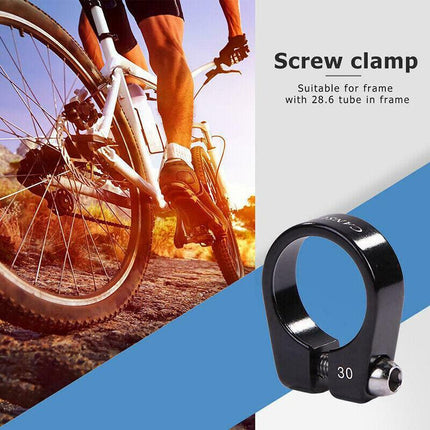 1PC MTB Cycling Seat Tube Clip Bike Release Seatpost Clamp (30mm Black) AU Stock - Aimall