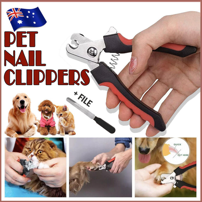 Pet Dog Cat Nail Clippers Professional Toe Trimmer Clipper Grooming Steel Tool - Aimall
