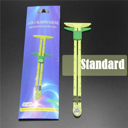 5-in-1 Sliding Gauge with No-Hassle Triangles Gauge Sewing Measuring for Sewing - Aimall