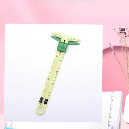 5-in-1 Sliding Gauge with No-Hassle Triangles Gauge Sewing Measuring for Sewing - Aimall