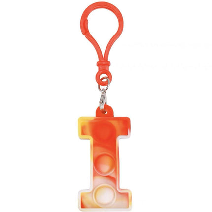 1PCS Capital Letter Pop It Key Chain Large Size Fidget Toy Back to School AU - Aimall