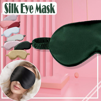 Pure Soft Silk EyeShade Blindfold Sleep Eye Mask Cover Light Shade Travel Relax - Aimall