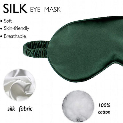 Pure Soft Silk EyeShade Blindfold Sleep Eye Mask Cover Light Shade Travel Relax - Aimall