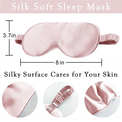 Pure Soft Silk EyeShade Blindfold Sleep Eye Mask Cover Light Shade Travel Relax - Aimall