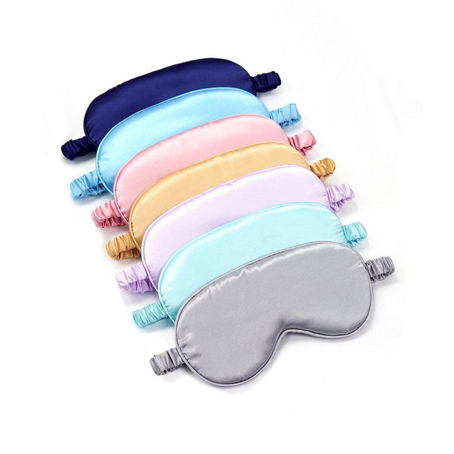 Pure Soft Silk EyeShade Blindfold Sleep Eye Mask Cover Light Shade Travel Relax - Aimall