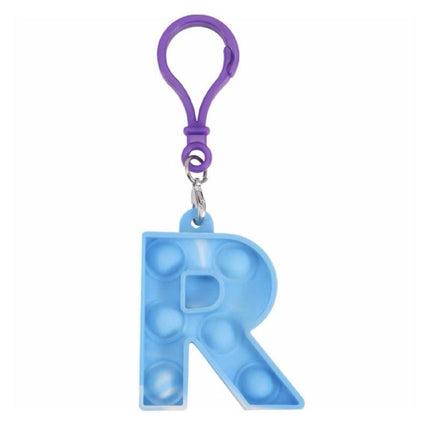 1PCS Capital Letter Pop It Key Chain Large Size Fidget Toy Back to School AU - Aimall