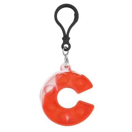 1PCS Capital Letter Pop It Key Chain Large Size Fidget Toy Back to School AU - Aimall