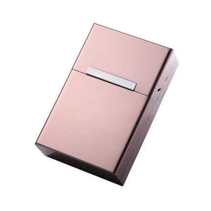 Tobacco Holder Aluminum Pocket Box Storage Container 20 Cigarette Case LighterAU - Aimall