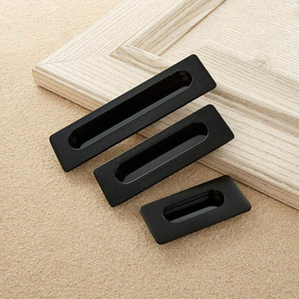 Kitchen Flush handles drawer Cabinet Sliding door pulls matte black furniture AU - Aimall