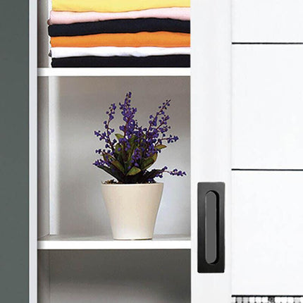 Kitchen Flush handles drawer Cabinet Sliding door pulls matte black furniture AU - Aimall