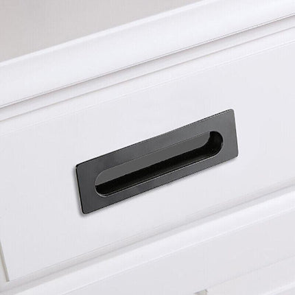 Kitchen Flush handles drawer Cabinet Sliding door pulls matte black furniture AU - Aimall