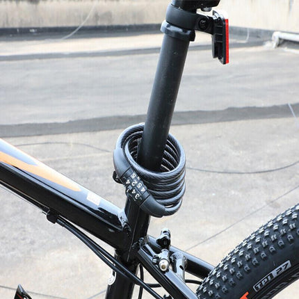 Bicycle Bike Code Lock Locker 4 Digits Password Code Steel Cable Secure Tough AU - Aimall