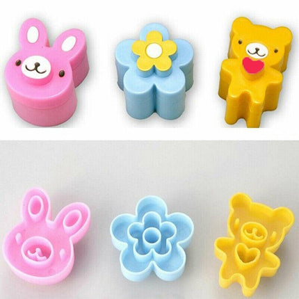3X Flower Bread Mold Cake Toast Bento Maker Sandwich Cutter Rabbit Crust Cookie - Aimall