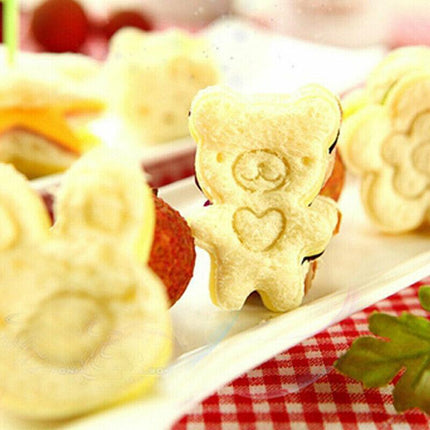 3X Flower Bread Mold Cake Toast Bento Maker Sandwich Cutter Rabbit Crust Cookie - Aimall