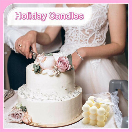 6 Cavities 3D Cube Candle Mould Silicone Wax Bubble Cake Dessert Plaster Mold AU - Aimall