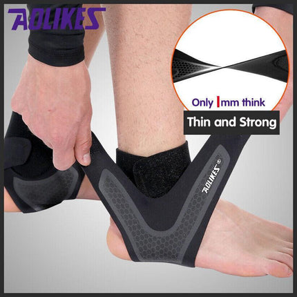 AOLIKESAdjustable Sports Elastic Ankle Brace Support Compression Protector Wrap - Aimall