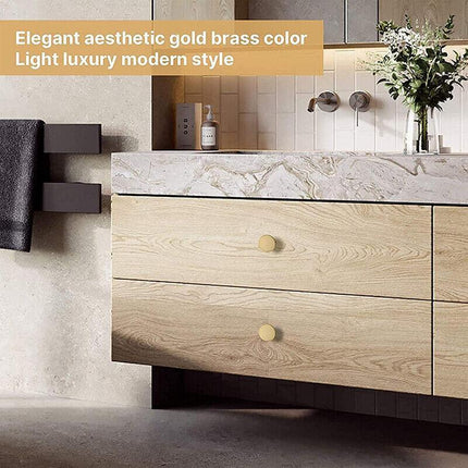4-20x Kitchen Knobs Cabinet Pulls Handles Cupboard Drawer Door Furniture Brass - Aimall