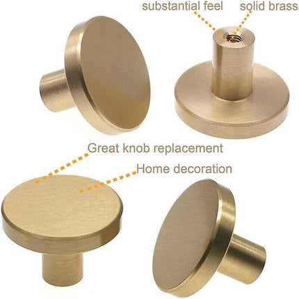 4-20x Kitchen Knobs Cabinet Pulls Handles Cupboard Drawer Door Furniture Brass - Aimall