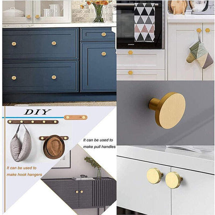 4-20x Kitchen Knobs Cabinet Pulls Handles Cupboard Drawer Door Furniture Brass - Aimall