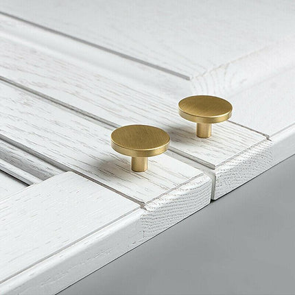 4-20x Kitchen Knobs Cabinet Pulls Handles Cupboard Drawer Door Furniture Brass - Aimall