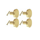 4-20x Kitchen Knobs Cabinet Pulls Handles Cupboard Drawer Door Furniture Brass - Aimall