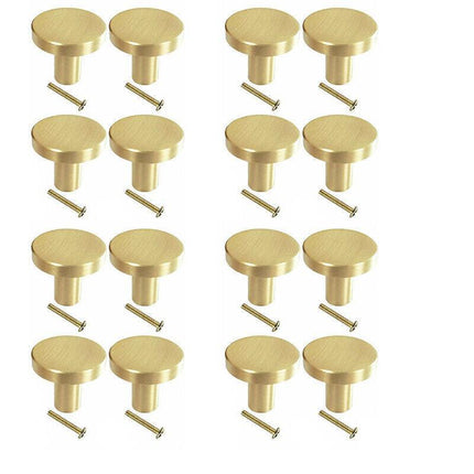 4-20x Kitchen Knobs Cabinet Pulls Handles Cupboard Drawer Door Furniture Brass - Aimall